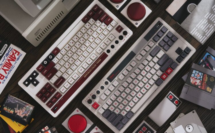 8BitDo’s NES-themed mechanical keyboard comes with truly large A and B ‘super buttons’