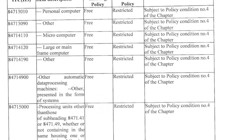 India restricts import of laptop, tablets, other personal computers