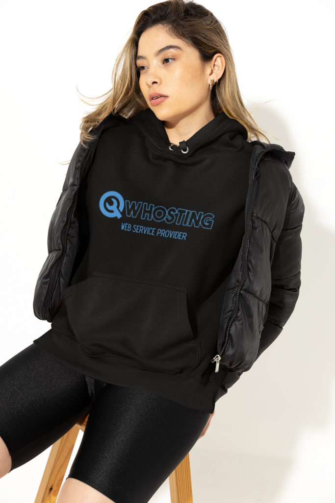 hoodie mockup of a fashionable young woman featuring sticker graphics m15221